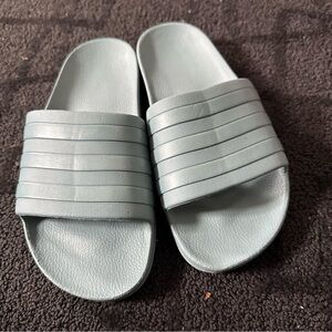 Women's Gray Adidas  Slide Sandals